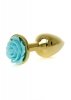 Plug-Jewellery Gold PLUG ROSE- Light Blue